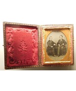 Antique Vintage 1850-s Victorian Picture in Original Frame Case 9th Plat... - $127.71