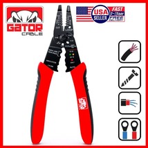 Wire Cable Screws Stripper Cutter Crimper Shearer Snipper Pliers Grip Mu... - $8.99