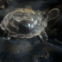 Cristal d&#39;Arques 24% Clear Lead Crystal 8&quot; Turtle Tortoise Figurine France - £15.03 GBP