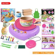Complete Pottery Wheel Kit for Kids 8-12 | Include Air-Dry Clay &amp; Paints - $79.15
