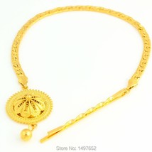 New Ethiopian Hair Chain Jewelry 24k Gold Color African/Eritrea/Kenya Women Habe - $35.12
