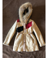 Children Sheepskin Coat Jacket with Hood Trimmed Natural Fur Size 128 &amp; ... - $68.52 CAD