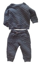 Baby Outfit Lot 2 Sets 12M Little Me Cat & Jack Train Quilted Jogger image 4