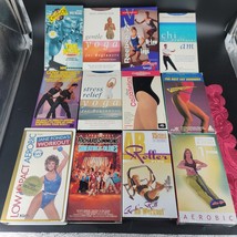 VHS Lot of 12 Tapes Aerobics Yoga Exersice Workouts 10 used and 2 new - £25.09 GBP