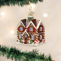 Old World Christmas Christmastime Cottage Blown Glass Christmas Ornament 20075 - £21.20 GBP