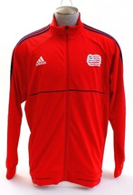 Adidas New England Revolution Anthen Red Zip Front Track Jacket Men&#39;s NWT - £78.89 GBP