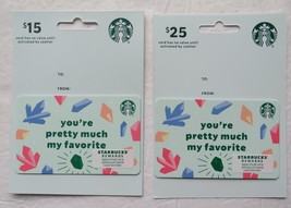 2 - Starbucks Card Store Hanger &#39;You&#39;re Pretty Much My Favorite&#39; 2021 #6214 - $3.95