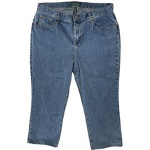 LRL Lauren Jeans Co. Womens Sz 16 Ralph Lauren Blue Denim Jeans Stretchy - £15.48 GBP