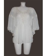 Free People Crocheted Lace Mesh Angel Wings Sheer Elastic Waist Blouse N... - $65.35 CAD