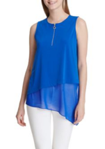 NEW CALVIN KLEIN BLUE CAREER BLOUSE TUNIC SIZE L SIZE XL - £38.75 GBP