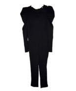 WDIRARA Woman&#39;s Black Long Sleeve Jumpsuit - Zippered Back - Size: M - £11.63 GBP