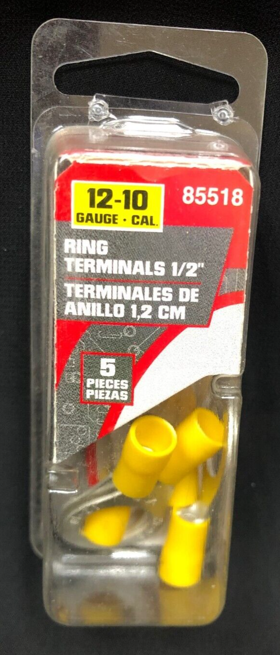Dorman Conduct-Tite  1/2&quot; Ring Terminals 12-10 Gauge Yellow 85518 5 pcs - $2.96