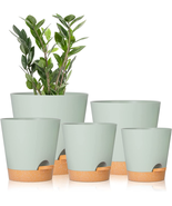 GARDIFE Plant Pots 7/6.5/6/5.5/5 Inch Self Watering Planters with Drainage Hole, - $26.96