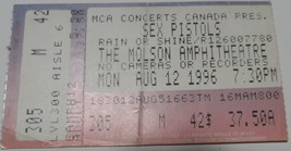 Sex Pistols 1996 Toronto Molson Amp Ticket Stub + Well Made Chenille 3 1... - £15.55 GBP