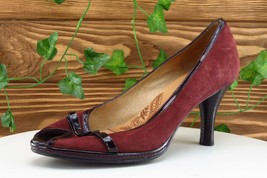 Sofft Women Sz 8.5 M Burgundy Pump Suede Shoes 1015429 - $19.75