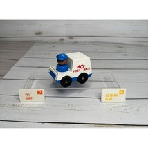 Fisher Price Little People Postal Mail Truck w Red Lettering &amp; Letters C... - £24.13 GBP