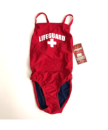 Lifeguard+ Officially Licensed Swimsuit for Women Red 28 - $22.87