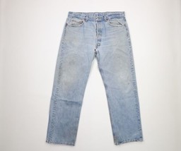 Vtg 80s Levis 501xx Mens 38x30 Thrashed Button Fly Original Fit Jeans Blue USA - £77.49 GBP