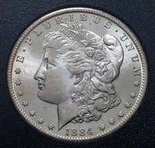 1884-CC Silver Morgan Dollar GSA Includes Box no CoA - £315.53 GBP