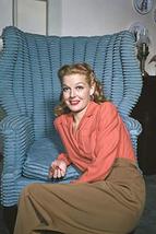 Ann Sheridan Relaxing by Vintage Chair 1940&#39;S Color 24x18 Poster - £19.78 GBP