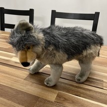 2001 K &amp; M INTERNATIONAL REALISTIC STANDING WOLF STUFFED PLUSH - $29.44