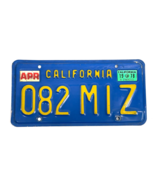 California License Plate 082 MIZ Blue Yellow April 1978 &quot;The Miz&quot; WWE Wr... - £54.50 GBP