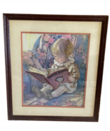Jessie Wilcox Smith Embroidered Needlepoint Finished Art Framed Animal B... - €111,27 EUR
