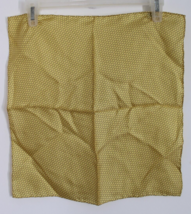 Peter Blair Silk Twill Yellow Patterned Pocket Square Scarf 16&quot; - £15.94 GBP