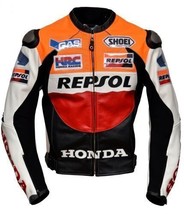 HONDA REPSOL HERREN MOTORRAD LEDERJACKE MOTORRADJACKE FAHRER RENNJACKE - $3,285.90 MXN+