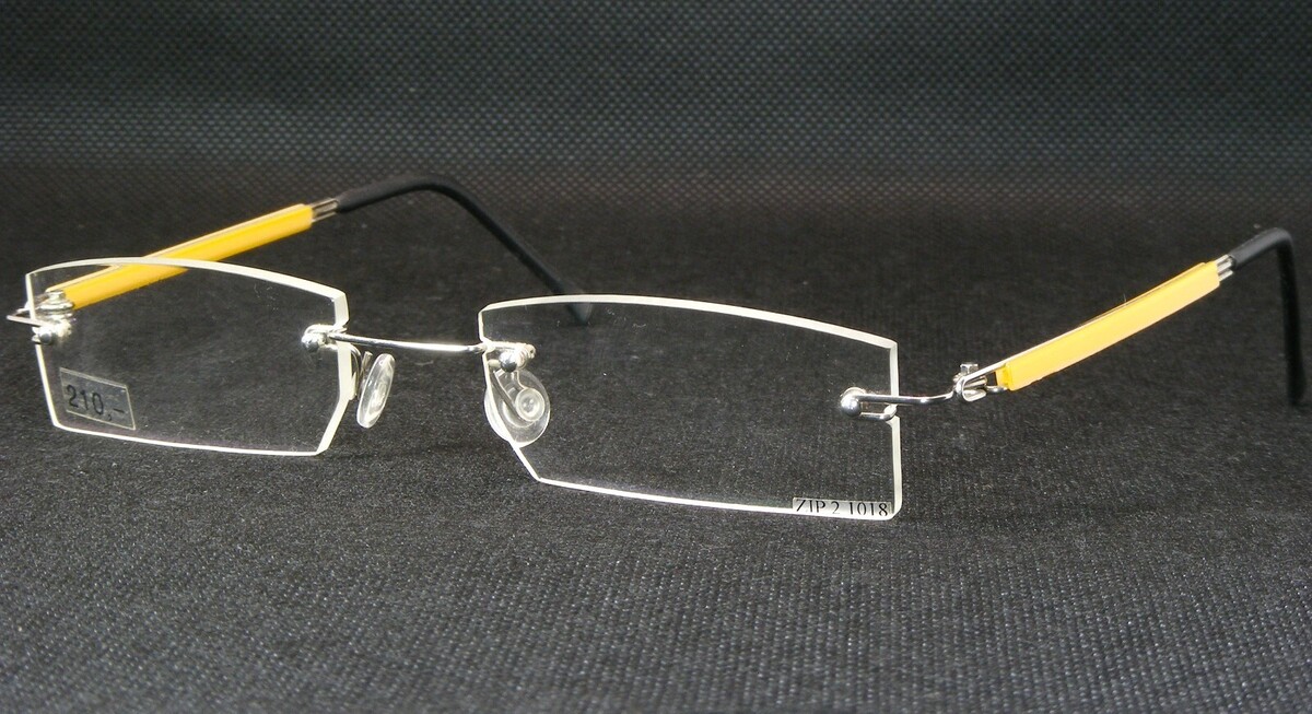 Vintage ZIP 2 1018 Plata Único Raro Gafas sin Montura 52-22-135mm - $96.02