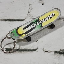 Vintage Skechers Fingerboard Advertising Keychain 4&quot; Green/Yellow  - $7.91