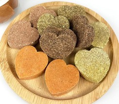 Multi Flavored Heart-Shaped Biscuits for Rabbit, Guinea Pig, Hamster, Chinchilla - £11.25 GBP