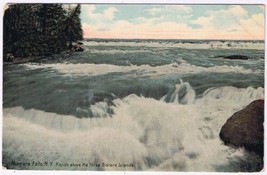 Postcard Niagara Falls New York Rapids Above The Three Sisters Islands - £3.12 GBP