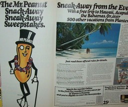 Mr Peanut Wearing Hawaiian Lei Vintage 1982 Contest Promo Coupon Planters Nuts - £17.70 GBP