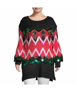 Glam up your Christmas with this Women&#39;s Sequin Christmas Tunic Sweater - $29.87