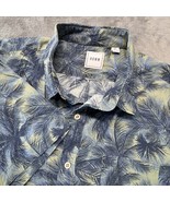 ROWM Palm Tree Print Button Up Short Sleeve Casual Shirt XL - $41.03 CAD