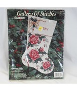 Bucilla Gallery of Stitches Christmas Roses Stocking Cross Stitch 33335 ... - $19.59