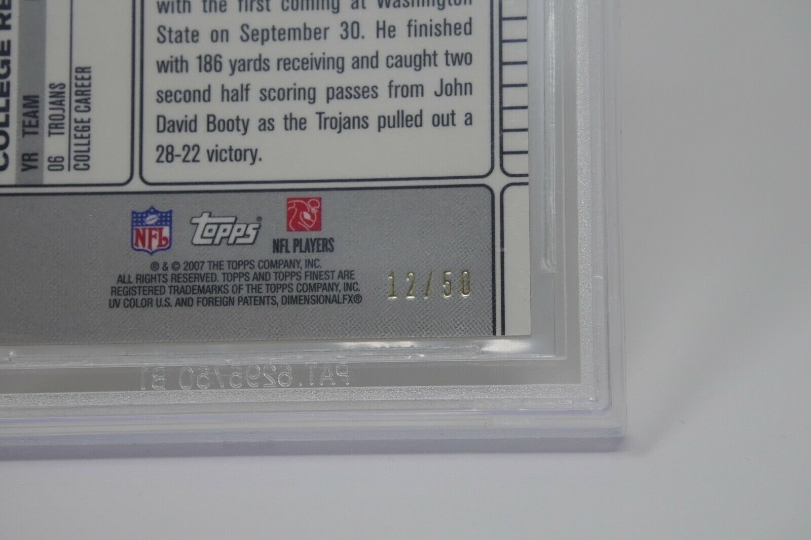 2007 Finest Gold Refractors #138 Steve Smith/50 Rookie Beckett 10 PRISTINE Item image 5