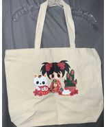 Japanese Geisha Doll Maneki Neko Waving Cat Canvas Tote Bag- Augusta Spo... - €16,82 EUR