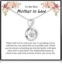 Mother&#39;s Day Gifts for Mom from Daughter Son- Cubic Zirconia Love Knot Pendant N - £29.38 GBP