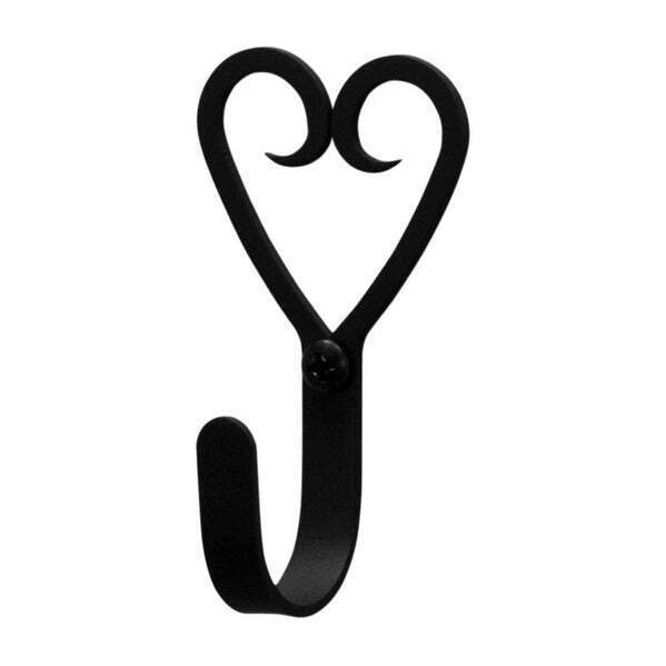 Scrolled Heart or Bold Heart Powder-coated Wall Hook Made in USA