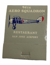 Matchbook 94th Aero Squadron Restaurant San Jose CA Airport Vintage - £6.97 GBP
