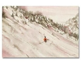 A. Lavalle - Speedy Skier Original Painting on Canvas - £635.48 GBP