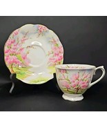 Footed Cup &amp; Saucer Set Blossom Time COUNTESS Bone China by ROYAL ALBERT - $67.82 CAD