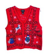 Designers Studio Original Christmas Red Embroidered Beaded Sweater Cardi... - £2,291.14 GBP