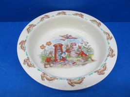 Royal Doulton Bunnykins Letterbox  Round Baby Childs Plate Bowl 6 1/4&quot; - £28.82 GBP