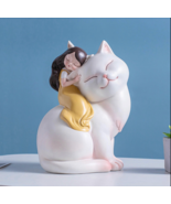 New Home Cute Girl With Kittten Figurine - £28.58 GBP