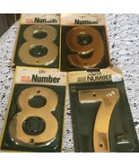 NEW Vintage BRAINERD  Solid Brass 5&quot;  House Number, NOS # 7 * 8 * 8 * 9 - $24.74