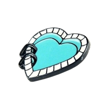 Pin Heart Spa Pool Enamel Pin Jewelry image 2