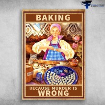 Baking With Cat Baking Lover Baking Because Murder is Wrong - £12.44 GBP